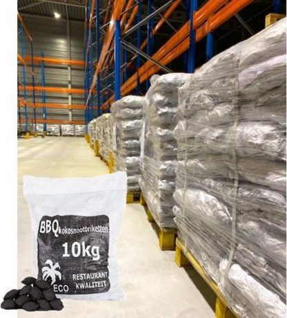 Prodica Holland Kokosbriketten 60x10kg op pallet - Prodica Holland - 60 zakken op pallet - kokosbrikketen aanbieding