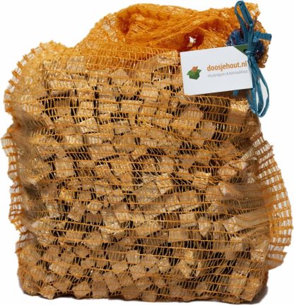 Aanmaakhout in netzak | 5 kilogram | aanmaakhoutjes voor aanmaak openhaard hout / brandhout kachel