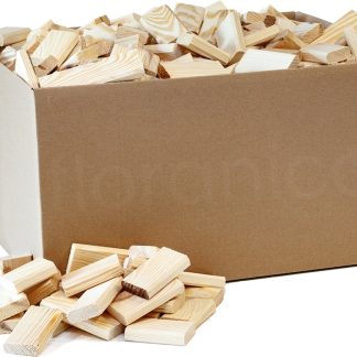 Floranica® 20kg houten blokken | aanmaakhout voor schoorstenen, kachels, vuurschalen, kampvuren | houten strips | houten blokken voor modelbouw | ook als brandhout | fijn geschuurd en droog
