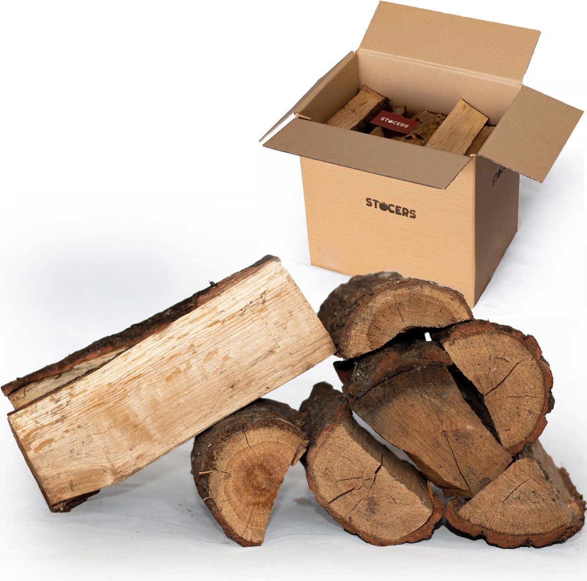 eiken | 10 kilogram | brandhout open haard of kachel openhaardhout | - Goedkoper op Briketten.be